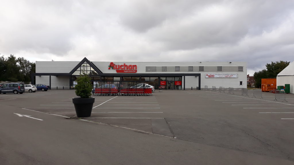 Reconstruction du supermarché Auchan Harnes