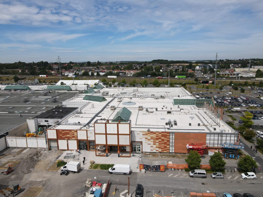 Prise de vue drone Auchan Roncq Promenade des Flandres