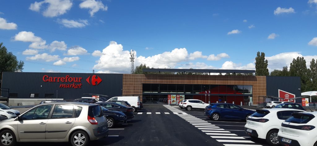 Aménagement du supermarché Carrefour Sin le Noble