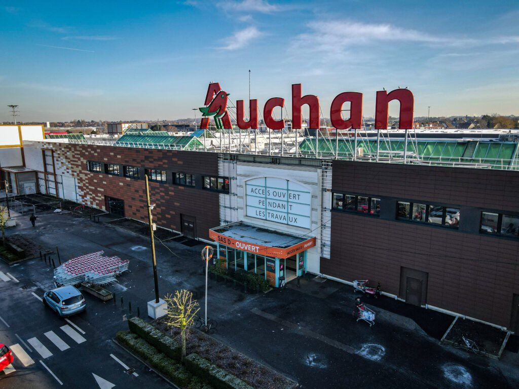 Prise de vue drone Auchan Roncq Promenade des Flandres