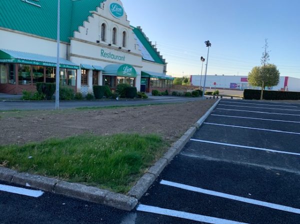 Parking de la zone commerciale Noyelles Godault